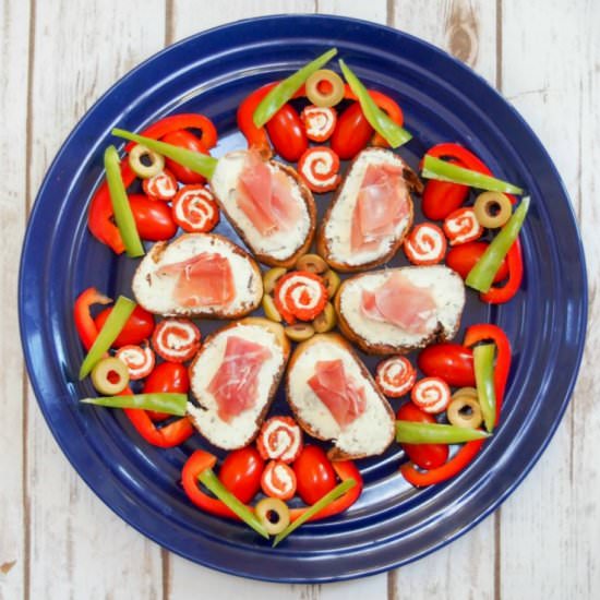Smoked salmon pinwheels