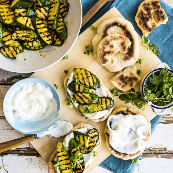 Flatbreads with Grilled Zucchini