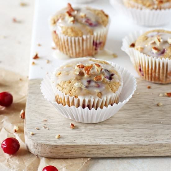 cranberry eggnog muffins