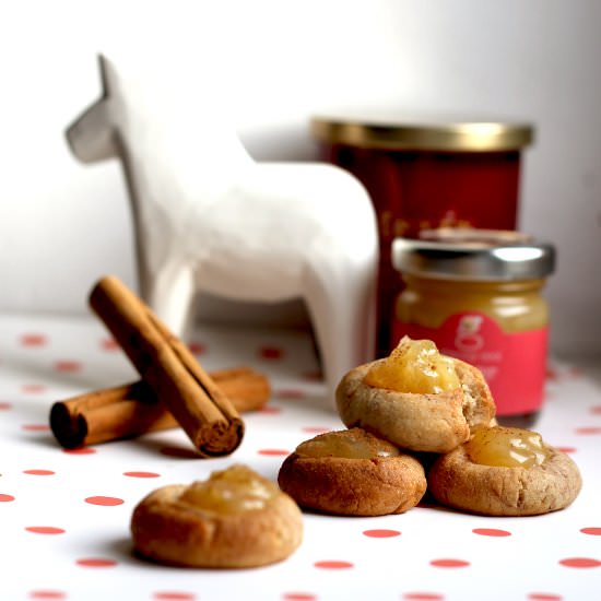 Cinnamon+Ginger Thumbprint Cookies