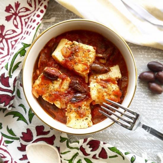 Poached Halibut San Marzano Tomato