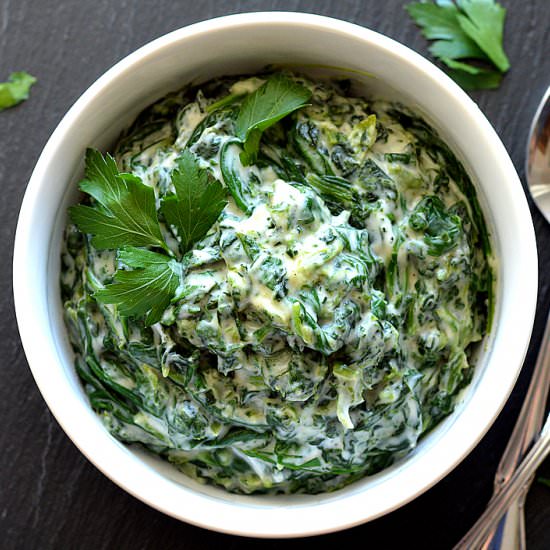 Vegan Creamed Spinach