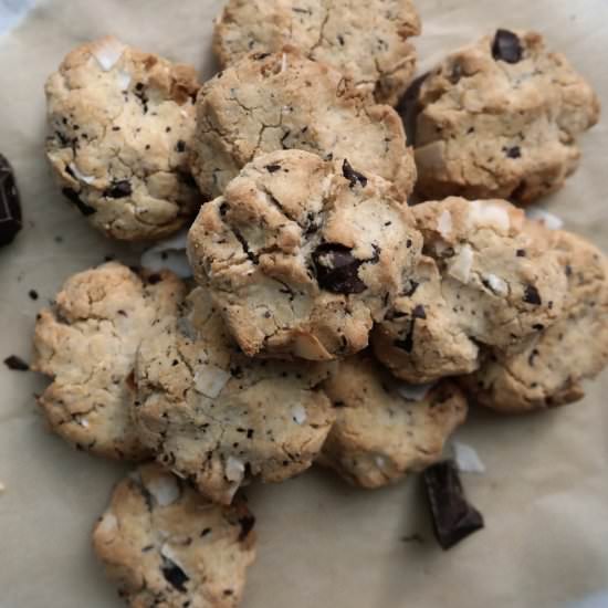 Coconut chocolate chip cookies