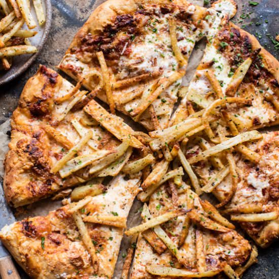French Fry Cheese Pizza.