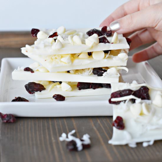 White Chocolate Cranberry Bark