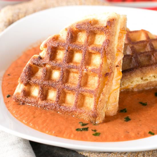 Cornbread Waffle Grilled Cheese