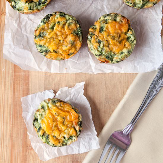 Cheesy Spinach Mashed Potato Cups