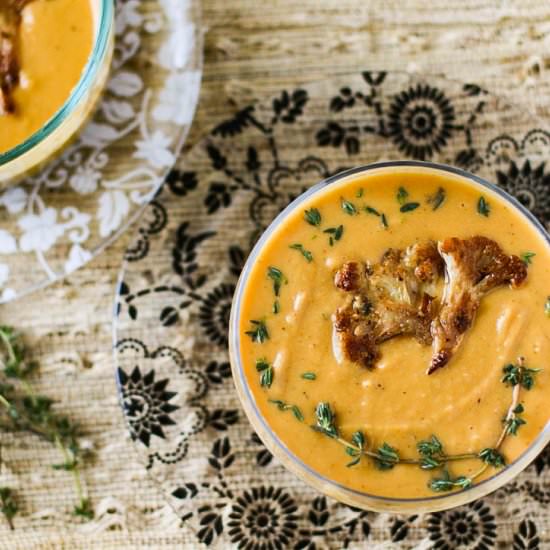 Curried Sweet Potato Cauliflower Soup