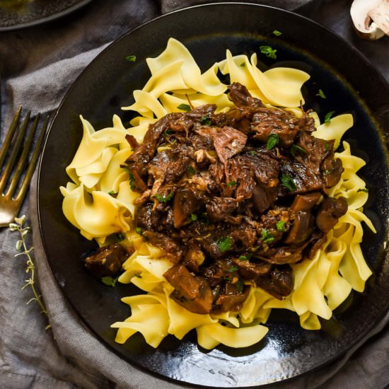 Red Wine Pot Roast with Mushrooms