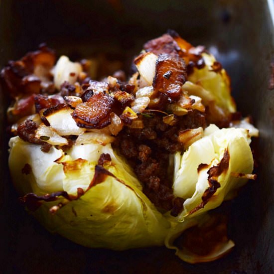 Ranch Bacon Beef Stuffed Cabbage