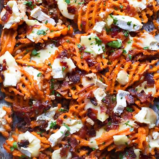 Brie and Bacon Sweet Potato Fries