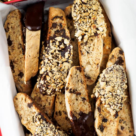 Hazelnut Chocolate Biscotti