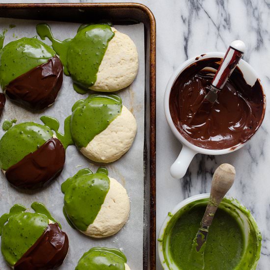 Black and Matcha Cookies