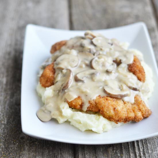 Mushroom Cream Sauce Schnitzel
