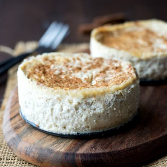 Gluten Free Eggnog Cheesecakes