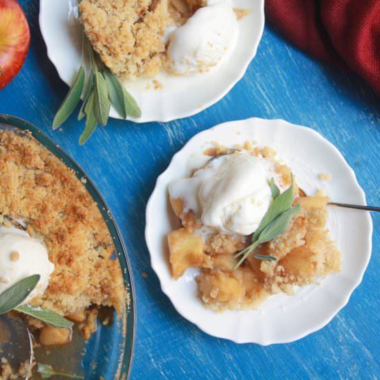 Apple Crumble with Sage