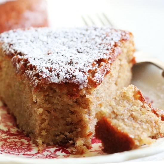 ALMOND-APPLE WHOLE WHEAT COFFEE CAK