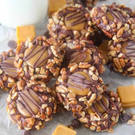 Turtle Thumbprint Cookies