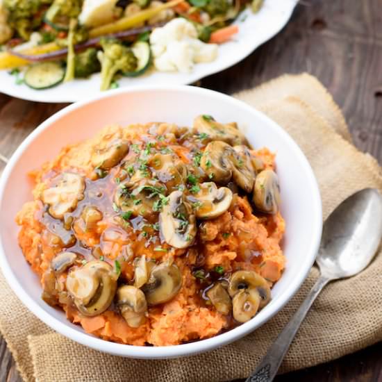 Rosemary Mashed Vegan Sweet Potatoes