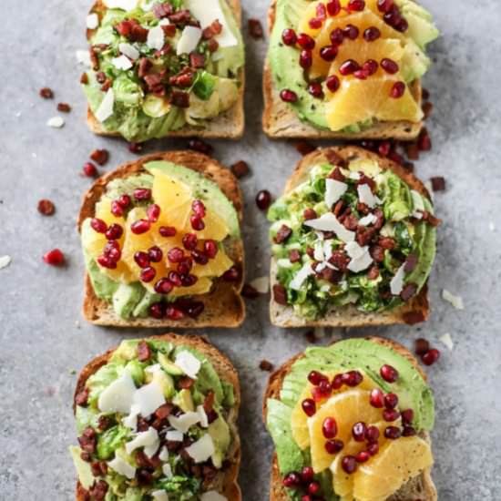 winter avocado toast