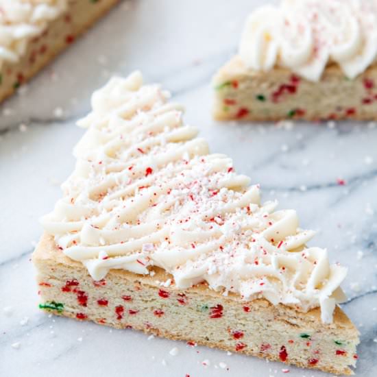 Candy Cane Crunch Sugar Cookie Bars
