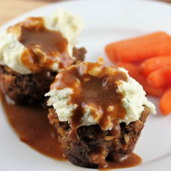 Potato Topped Mini Meatloaves