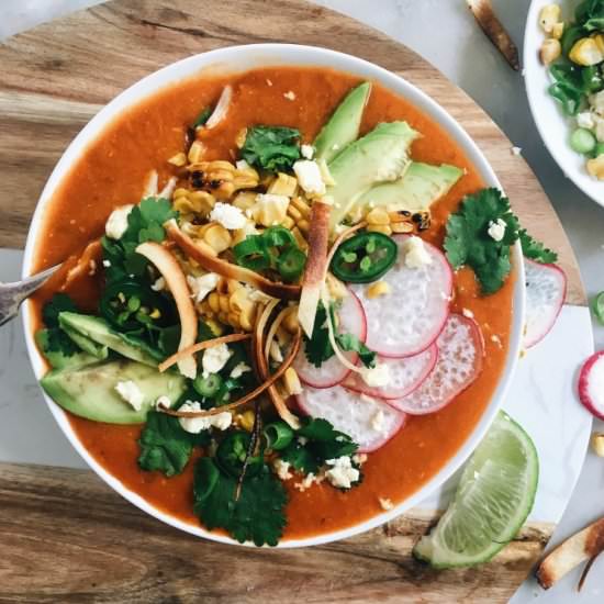 Roasted Tomato Tortilla Soup