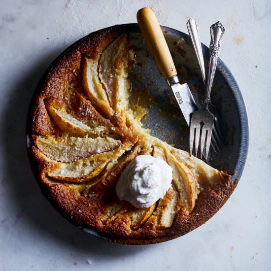 Salty Honey Pear Custard Pie (GF)