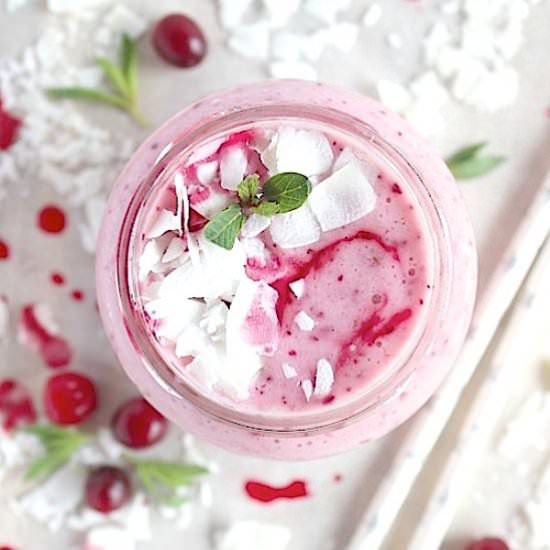 Cranberry Coconut Cream Smoothie