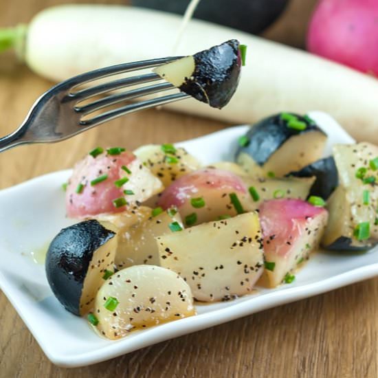 Honey & Pepper Braised Radishes