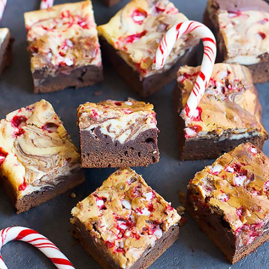 Brownie Peppermint Cheesecake Bars