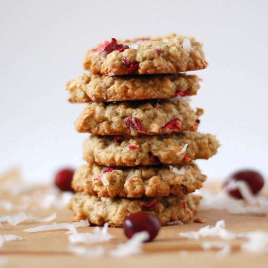 Cranberry & Ginger Oatmeal Cookies