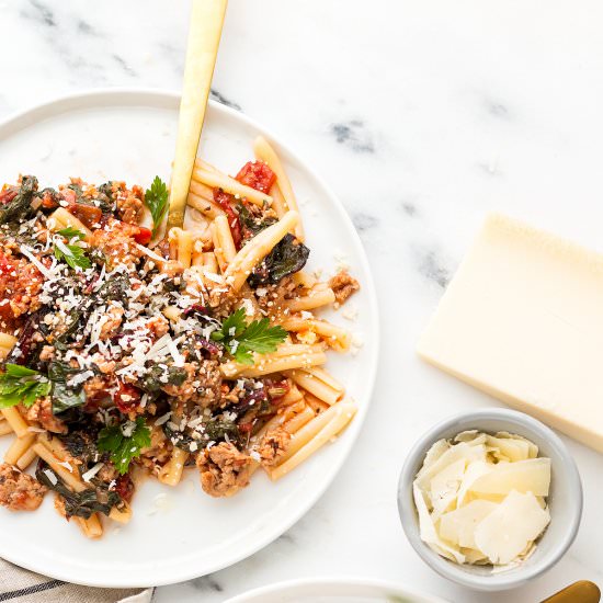 Italian Chicken Sausage Pasta Chard