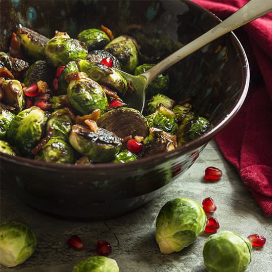 Brussels Sprouts with Pomegranate