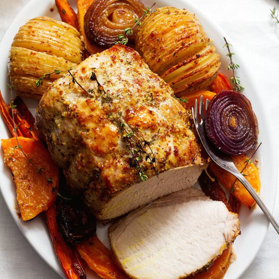 Sheet Pan Honey Mustard Pork Loin