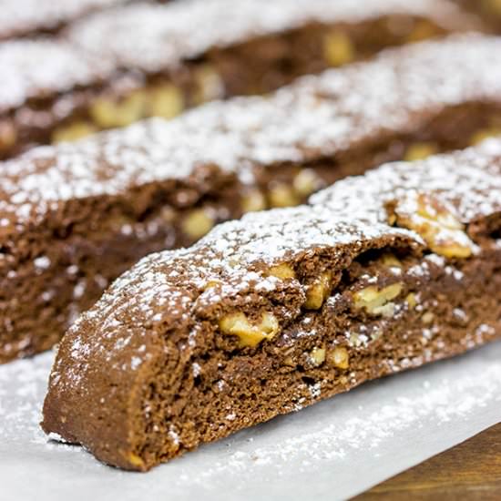 Chocolate Walnut Biscotti