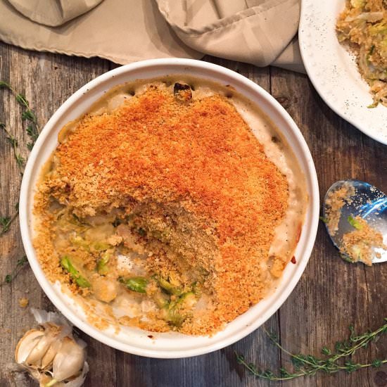 Brussels & Pearl Onion Gratin