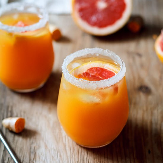 Turmeric Ginger Grapefruit Mocktail