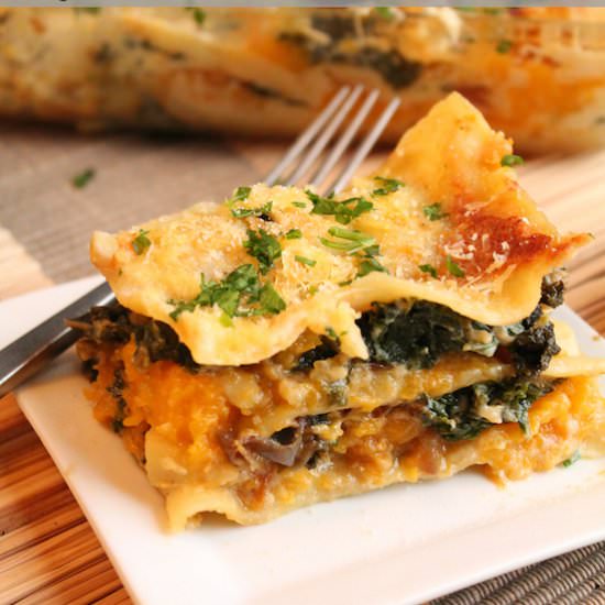 Butternut Squash and Kale Lasagna