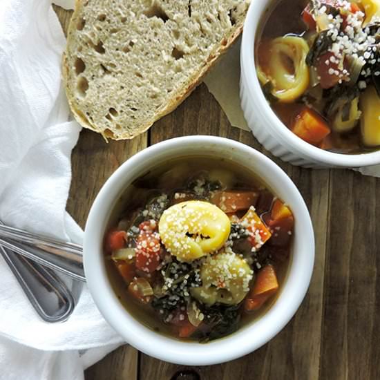 Italian Minestrone with Tortellini