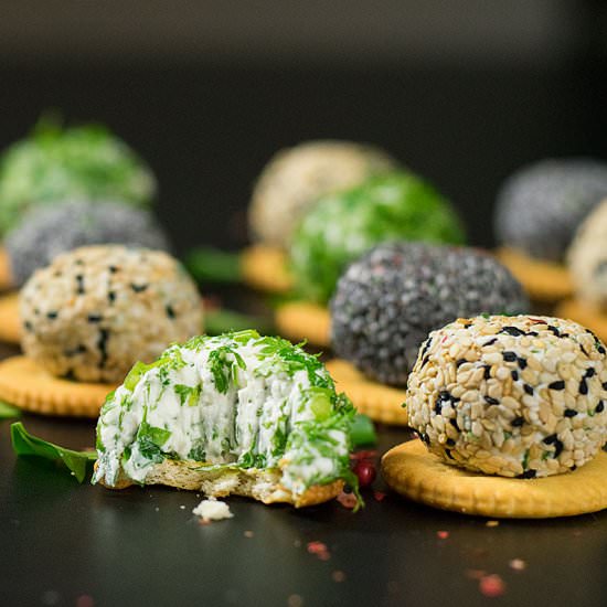 Mini Feta Cheese Balls with Herbs