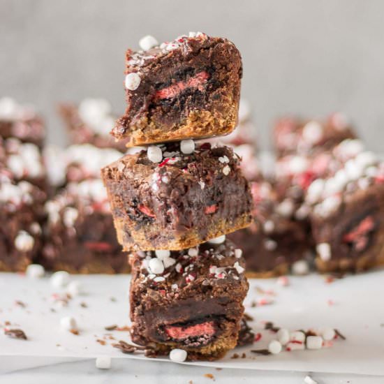 Peppermint Hot Chocolate Brookies