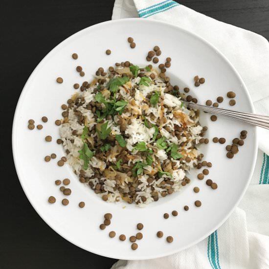 Mujaddara with Spiced Yogurt