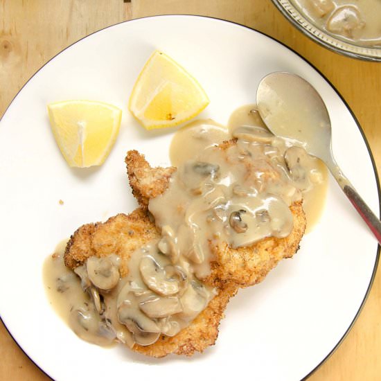 Schnitzel With Mushroom Sauce