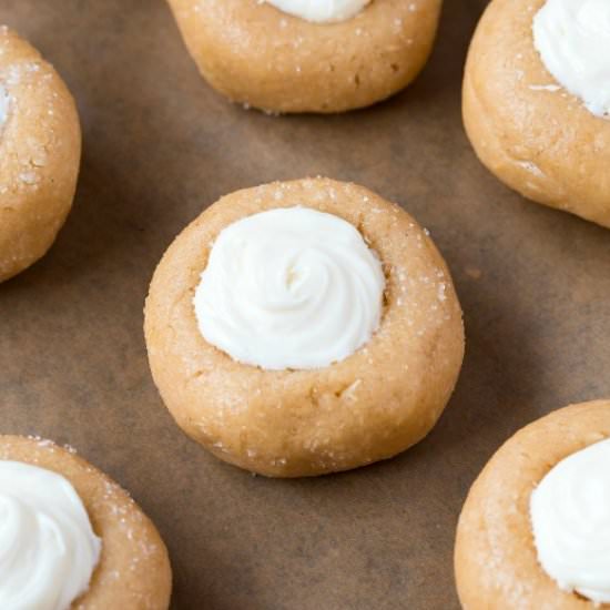 No Bake Vanilla Thumbprint Cookies