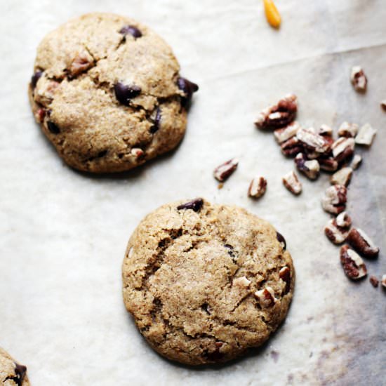 Orange Chocolate Chip Spelt Cookies