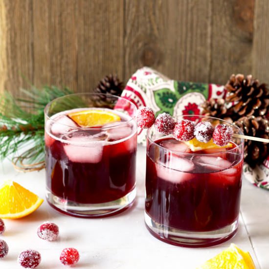Cranberry Maple Bourbon Cocktail