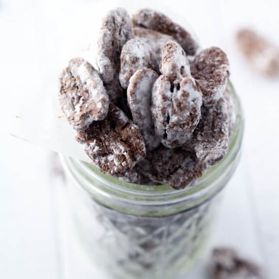 Dark Chocolate Puppy Chow Pecans