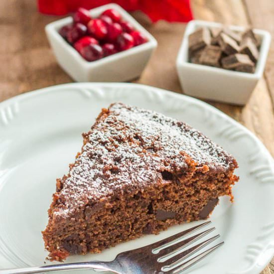 Chocolate Cranberry Spice Cake