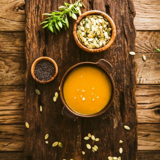Vegan Pumpkin Ginger Soup